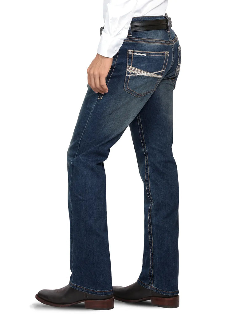 Pantalón para Hombre de Mezclilla Vaquero MONTERO MT4675 Medium Blue