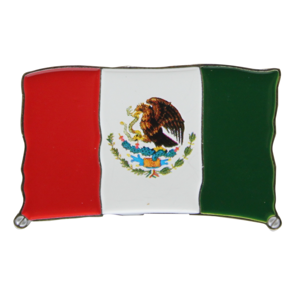 Pin Solapa Bandera México, Esmalte, Aleación, Rectangular, Para Sombrero, Bicicleta, Motocicleta