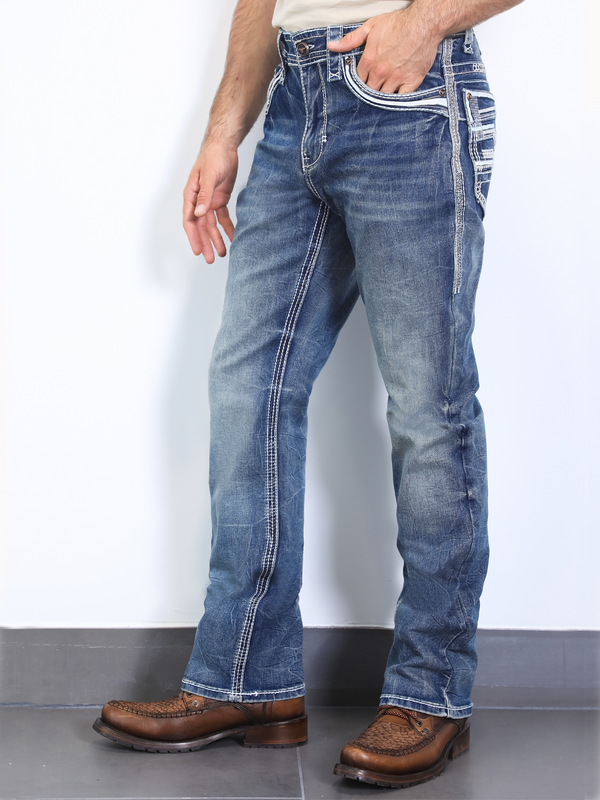 Pantalón para Hombre de Mezclilla Vaquero PLATINI (Heavy Denim) PL10328