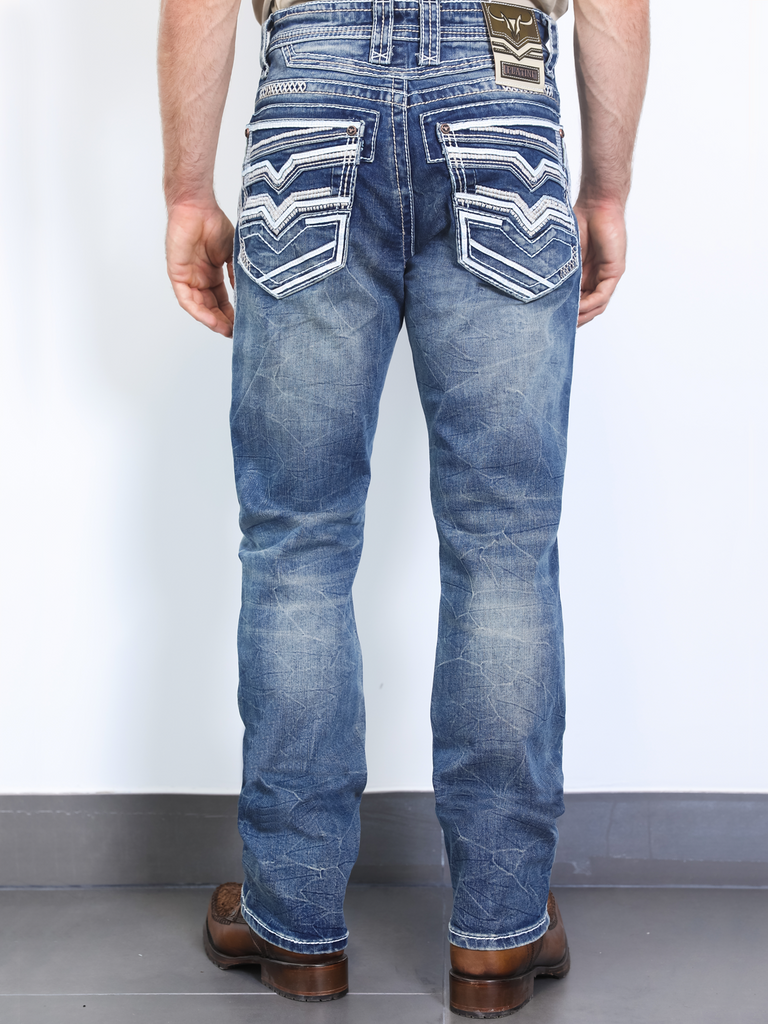 Pantalón para Hombre de Mezclilla Vaquero PLATINI (Heavy Denim) PL10328