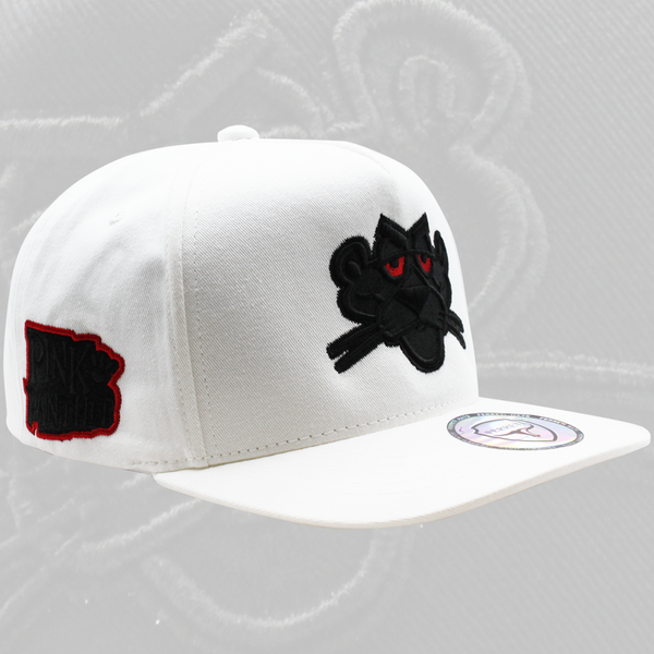 Culiacan The Panther Embroidered White Cap