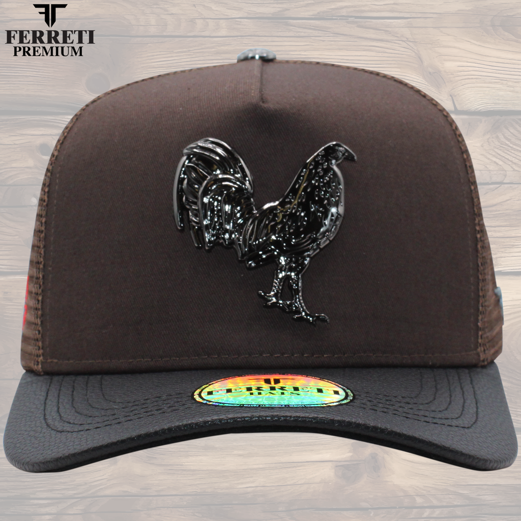 Ferreti Hats PREMIUM FT83M brown Mr. Gallo Gorra con Maya