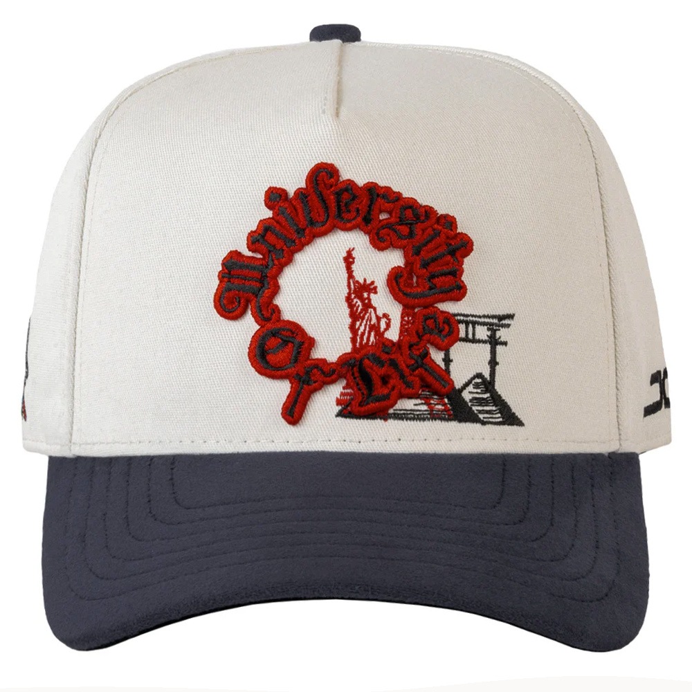 JC Hats University of Live CURVED Beige