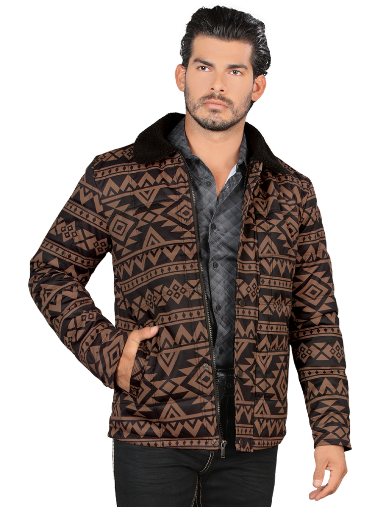 Chamarra LAMASINI Estilo LM608 - Negro/Café