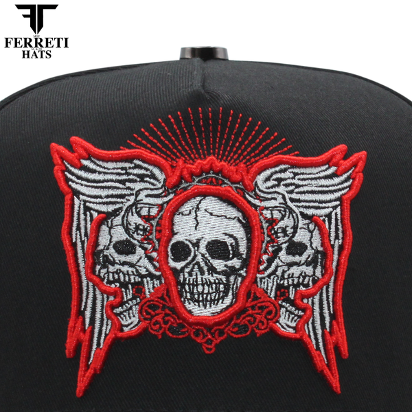 FERRETI HATS PREMIUM FT188 Skull and Rose
