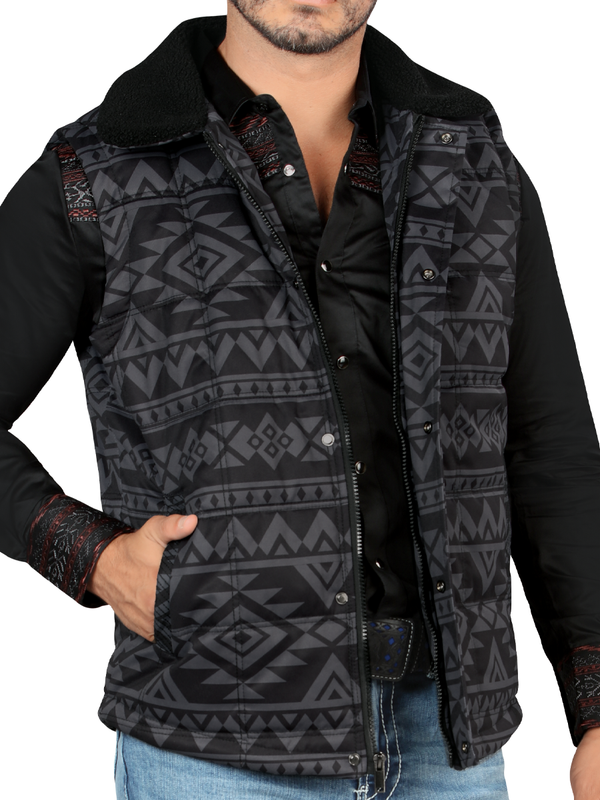LAMASINI Vest LM609 Black/Grey