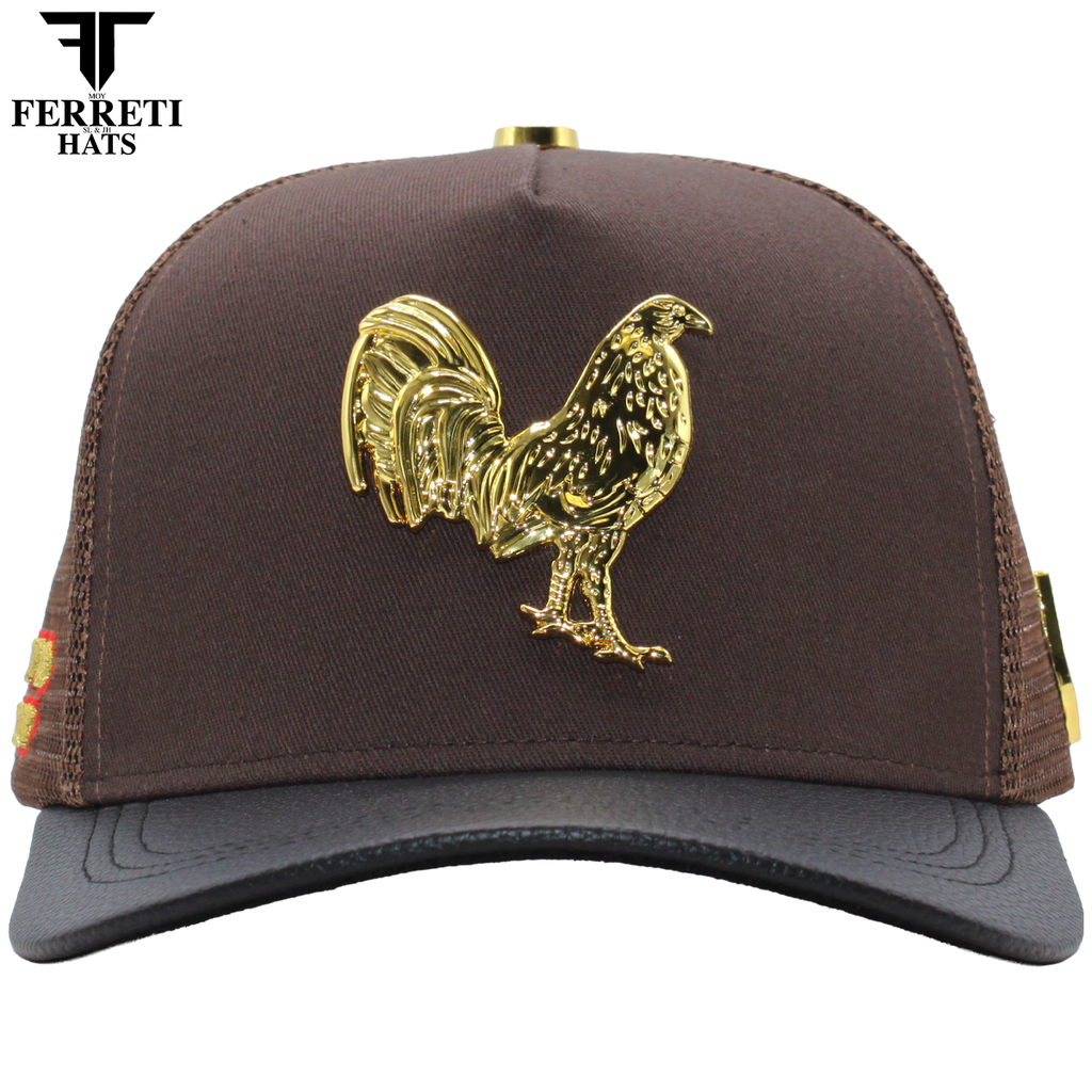 FERRETI HATS PREMIUM FT192 Mr Gallo Brown Mesh