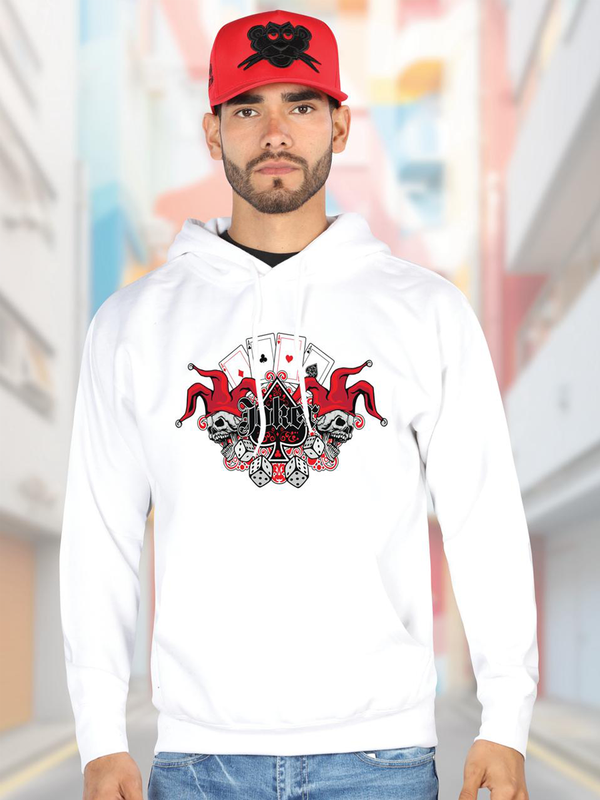 FERRETI HATS Cotton Hoodie Skull Joker