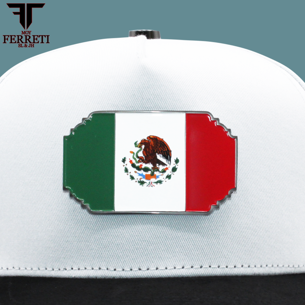 FERRETI HATS PREMIUM FT159 WHITE Flag Mexico – Estilo Rojo