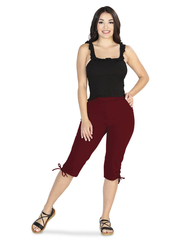 Capri de Tela Stretch de Dama ESTILO 7107