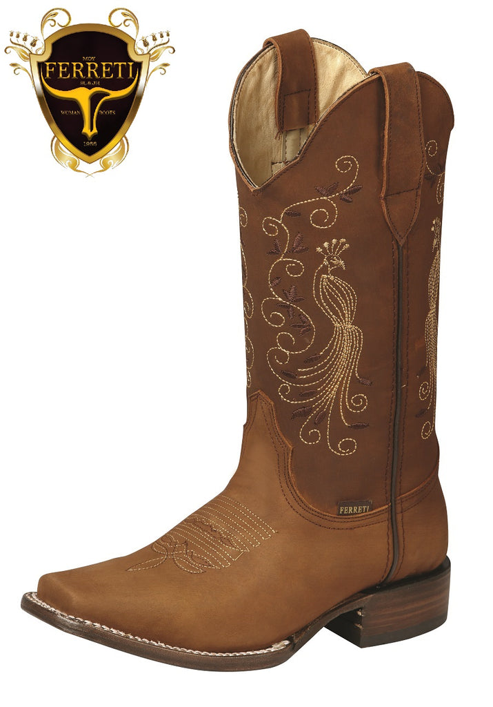 FERRETI Cowboy Boot for Lady Original Last Rodeo E12-2003 Texas