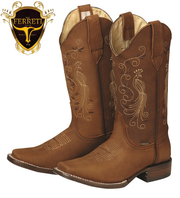 FERRETI Cowboy Boot for Lady Original Last Rodeo E12-2003 Texas