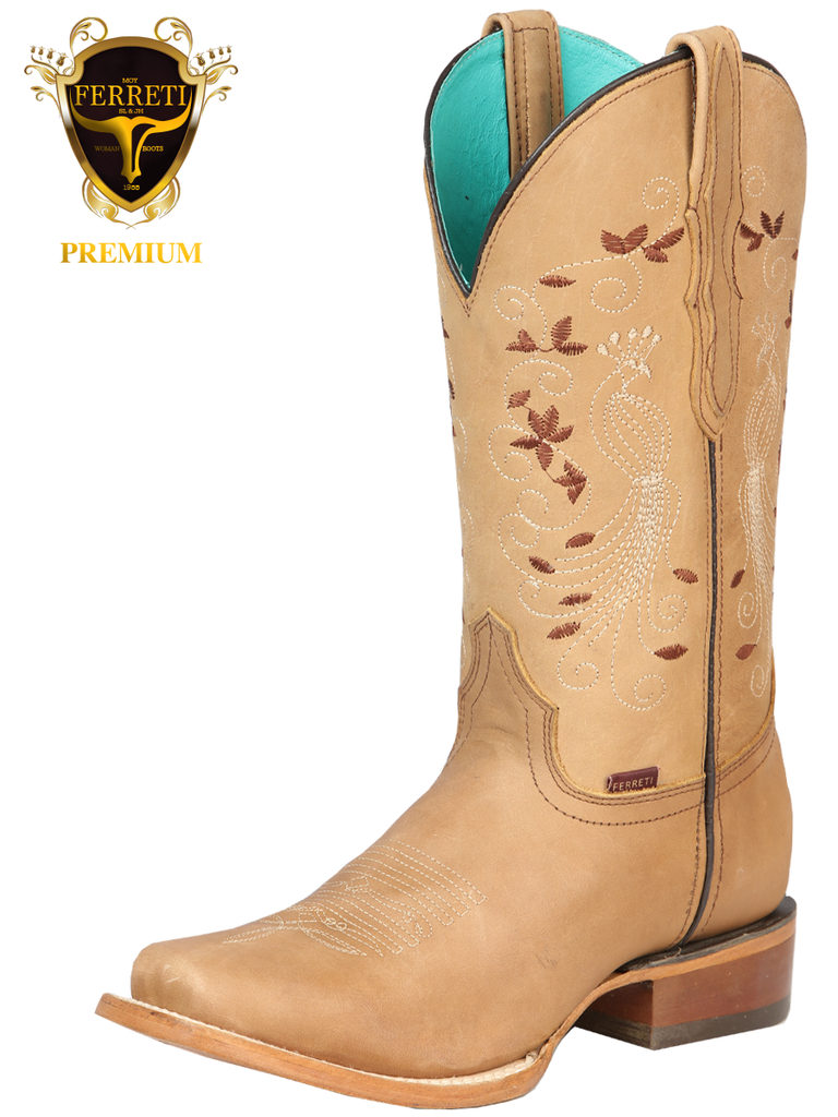 FERRETI PREMIUM Cowboy Boot for Women Original Last Rodeo FER DAM 3 2 Walnut